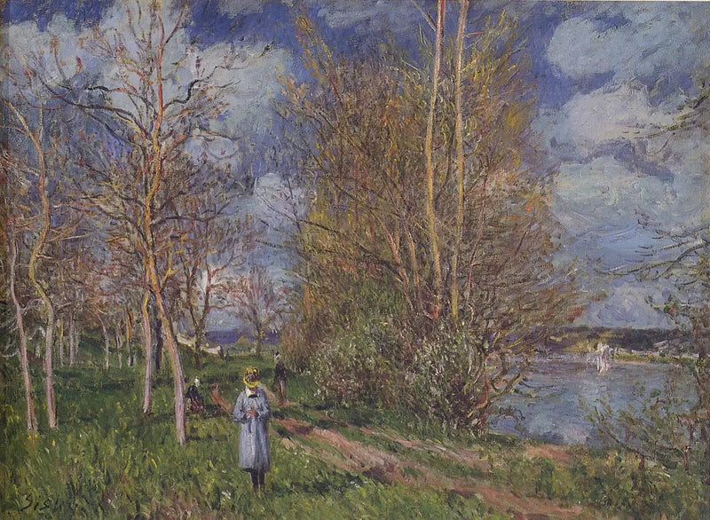 Pienet niityt keväällä, By - Alfred Sisley