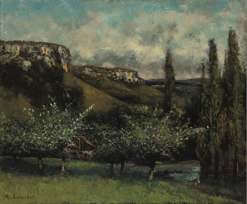 Isän Courbet'n omenapuut Ornansissa - Gustave Courbet