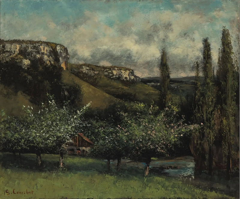 Isän Courbet'n omenapuut Ornansissa - Gustave Courbet