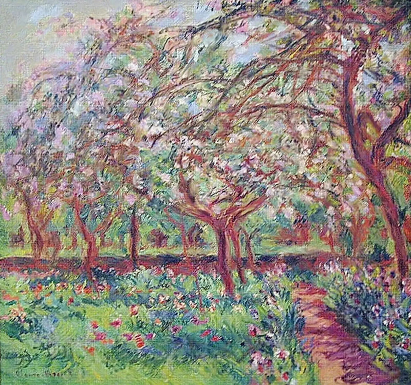 Kukkivat omenapuut - Claude Monet