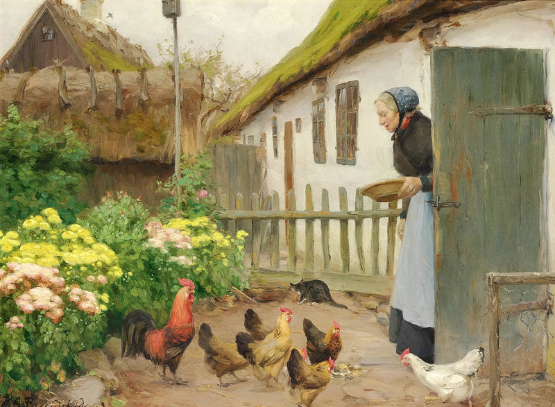Kanat ruokitaan. - H. A. Brendekilde