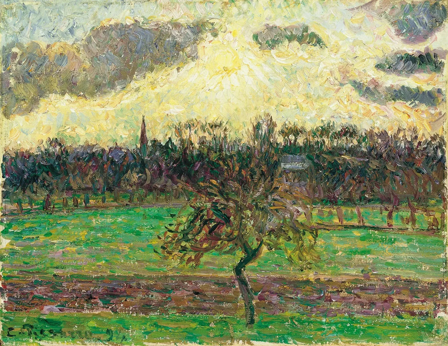 Eragny-nurmikot, omena - Camille Pissarro