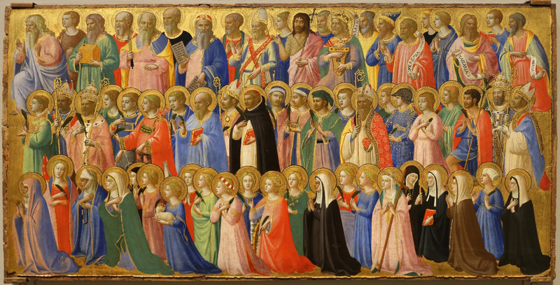 Kristuksen edeltäjät pyhimysten ja marttyyrien kanssa - Fra Angelico