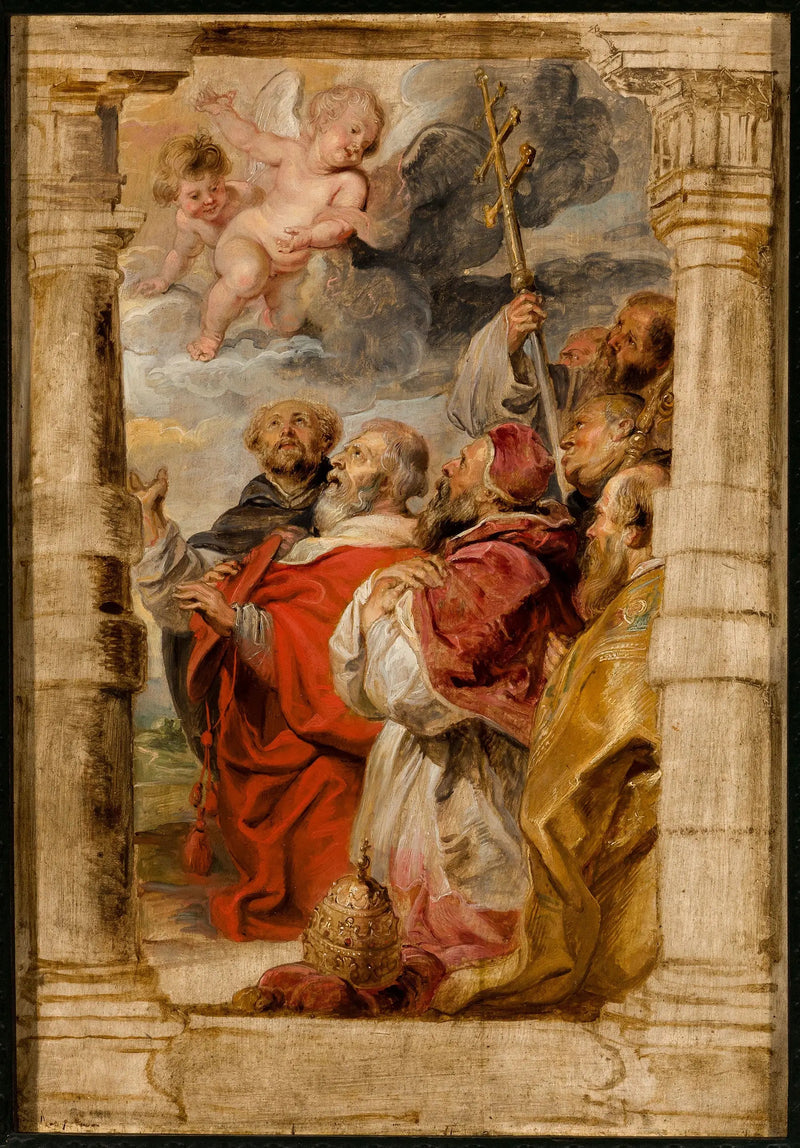 Kirkon prinssit ylistämässä eukaristiaa - Peter Paul Rubens