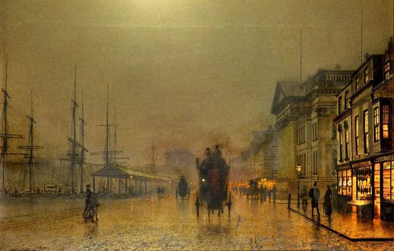 Liverpoolin satamat yöllä - John Atkinson Grimshaw