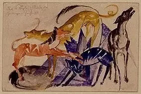 Prinssi Jusuffin neljä lemmikkikoiraa - Franz Marc