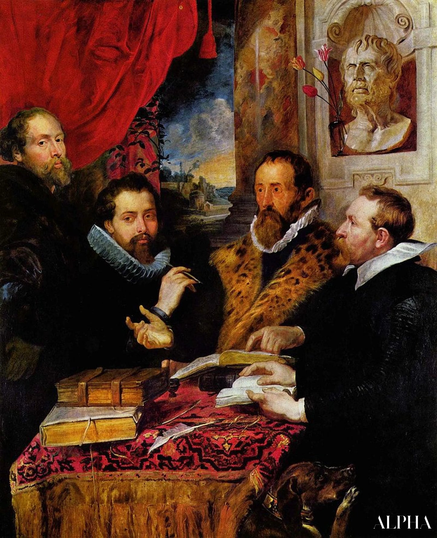 Neljä filosofiaa - Peter Paul Rubens - Korkealaatuiset taulujen ja maalauksien reproduktiot