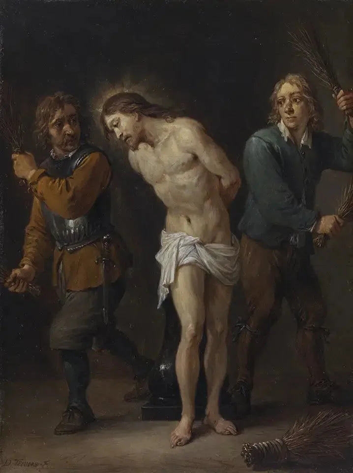 Viisitoista salaisuutta roosiinista: Kristuksen ruoskiminen - David Teniers nuorempi