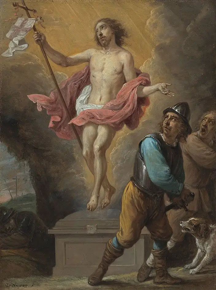 Viisitoista salaisuutta roosanipussista: Kristuksen ylösnousemus - David Teniers nuorempi