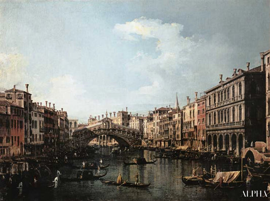 Les Rialtobruecke du sud - Giovanni Antonio Canal - Reproductions de tableaux et peintures haut de gamme