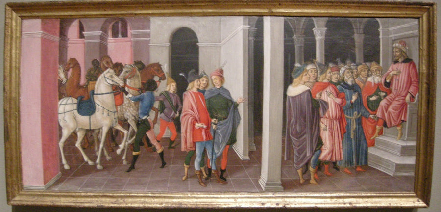 Magi kuninkaiden edessä Herodeksen edessä - Matteo di Giovanni