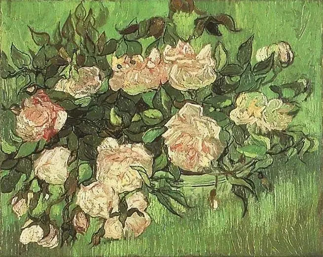 Vaaleanpunaiset ruusut - Vincent van Gogh