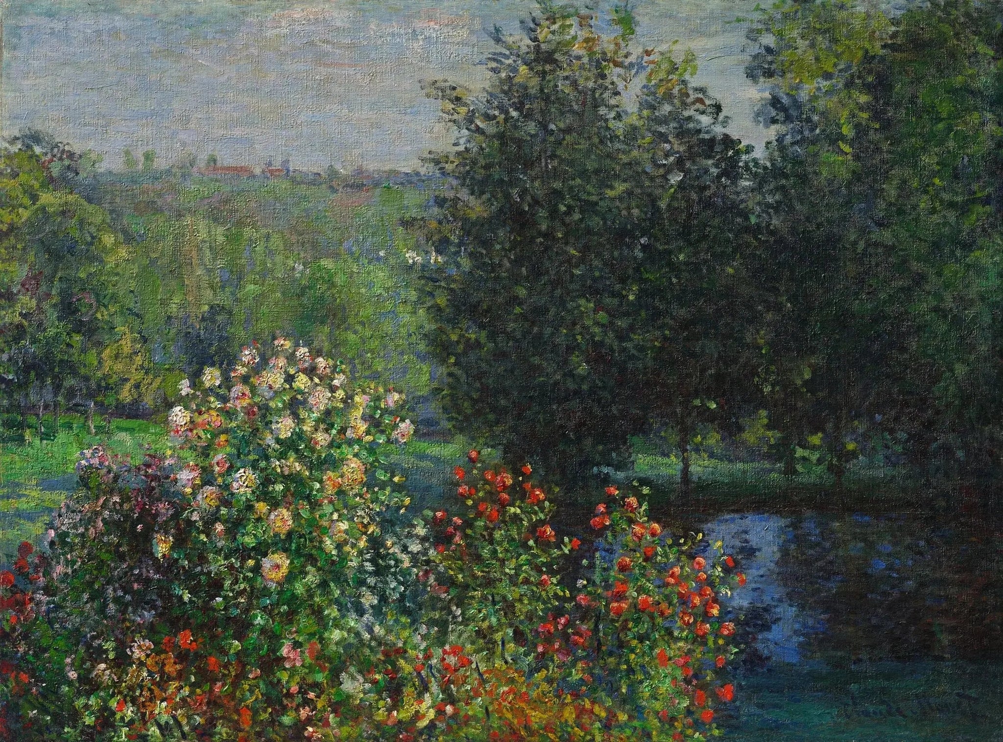 Les rosiers dans le jardin de Montgeron - Claude Monet image 1 copie de tableau peinte à la main