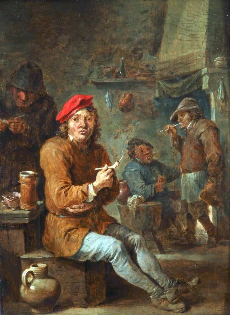 Rustholliset tupakoivat - David Teniers nuorempi