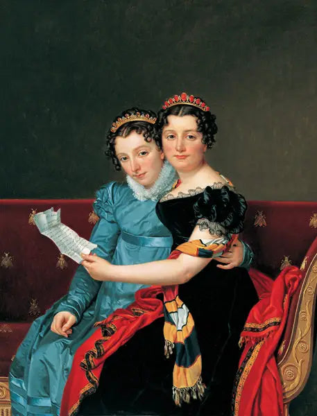 Sisaret Zénaïde ja Charlotte Bonaparte - Jacques-Louis David