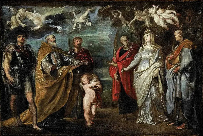 Pyhät Maure, Gregorius, Papianus, Nereus, Domitilla ja Achilleus - Peter Paul Rubens