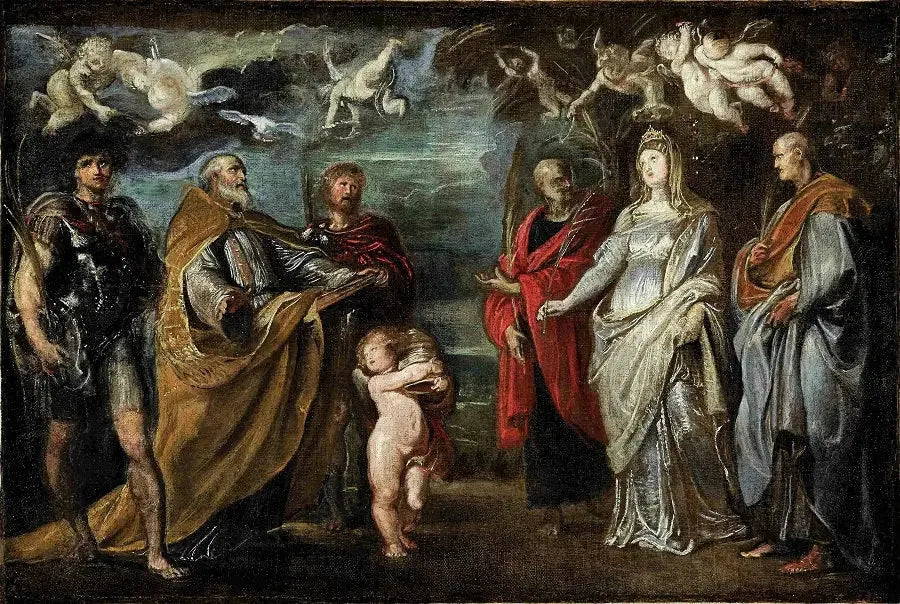 Pyhät Maure, Gregorius, Papianus, Nereus, Domitilla ja Achilleus - Peter Paul Rubens