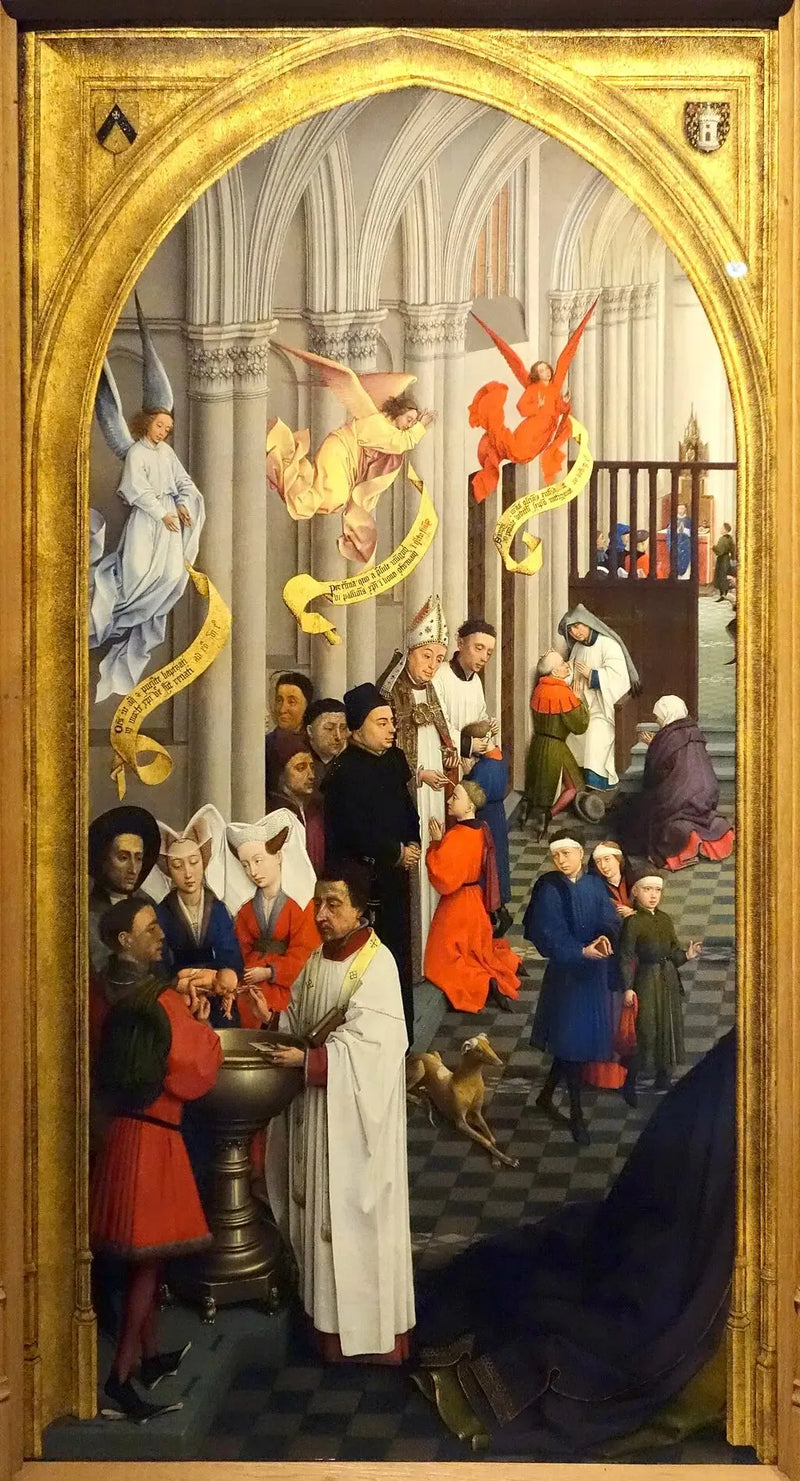 Seitsemän sakramenttia (vasen taulu) - Rogier van der Weyden