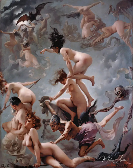 Les sorcières se rendant à leur sabbat - Luis Ricardo Falero - Reproductions de tableaux et peintures haut de gamme