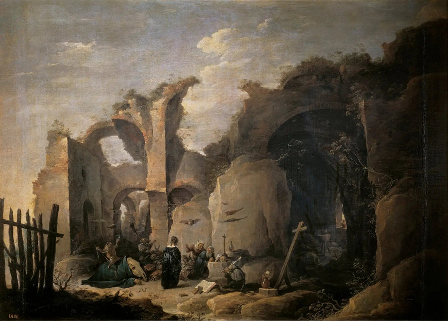 Pyhän Antoniuksen kiusaukset Abbe - David Teniers nuorempi