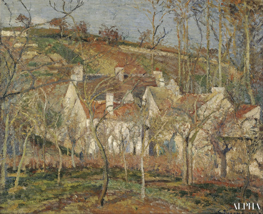 Les Toits rouges - Camille Pissarro - Reproductions de tableaux et peintures haut de gamme