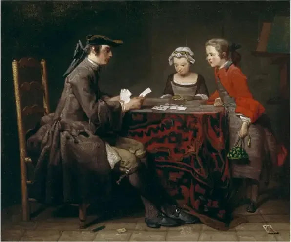 Korttien tornit - Jean Siméon Chardin