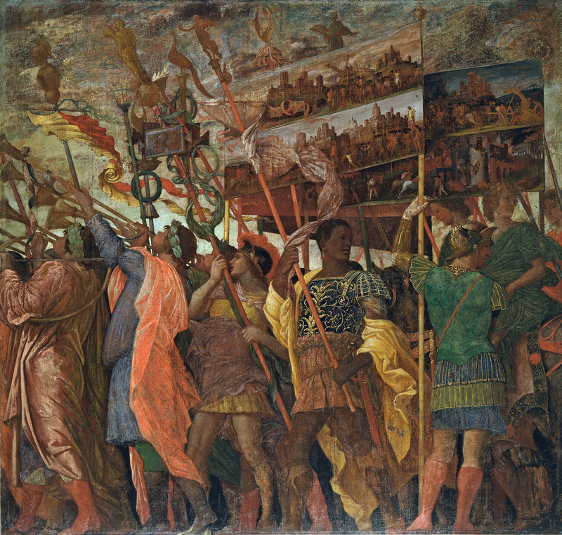 Cesarin voitot: 1. Pöytäsuojat - Andrea Mantegna