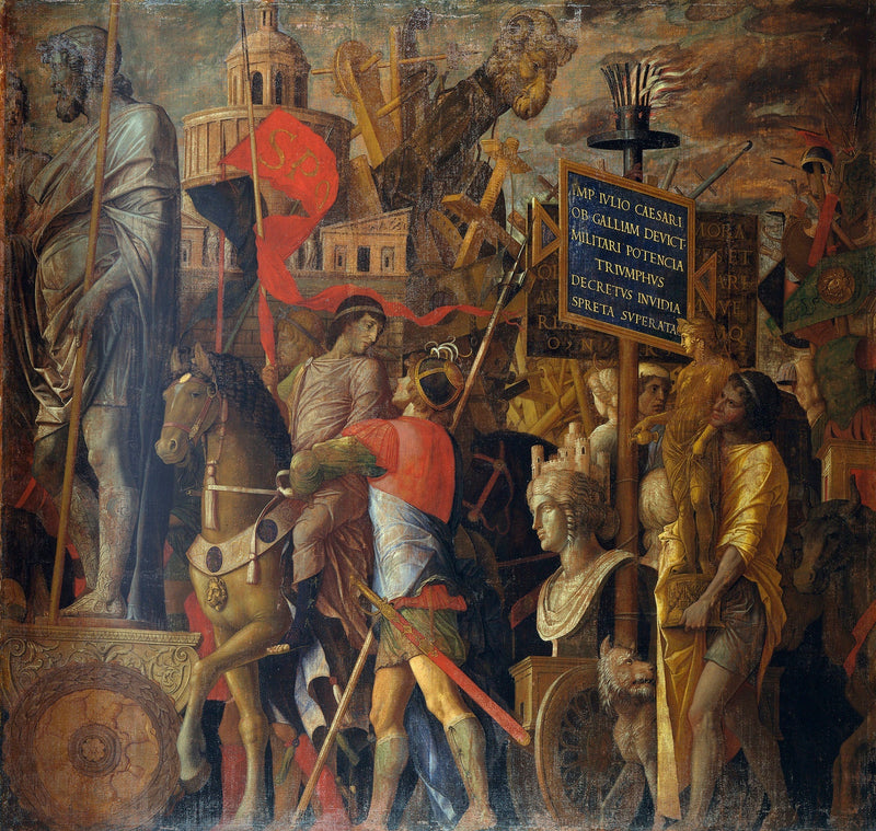 Caesars triumfit: 2. Lipunkantajat ja sotatarvikkeet - Andrea Mantegna