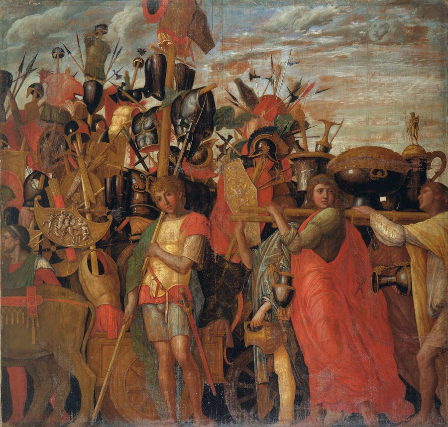 Cesároksen voitot: 3. Trofeiden ja kultaharkkojen kantajat - Andrea Mantegna