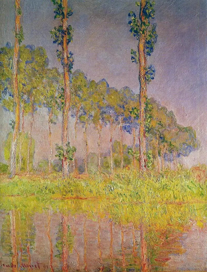 Kolme puuta, kevät - Claude Monet