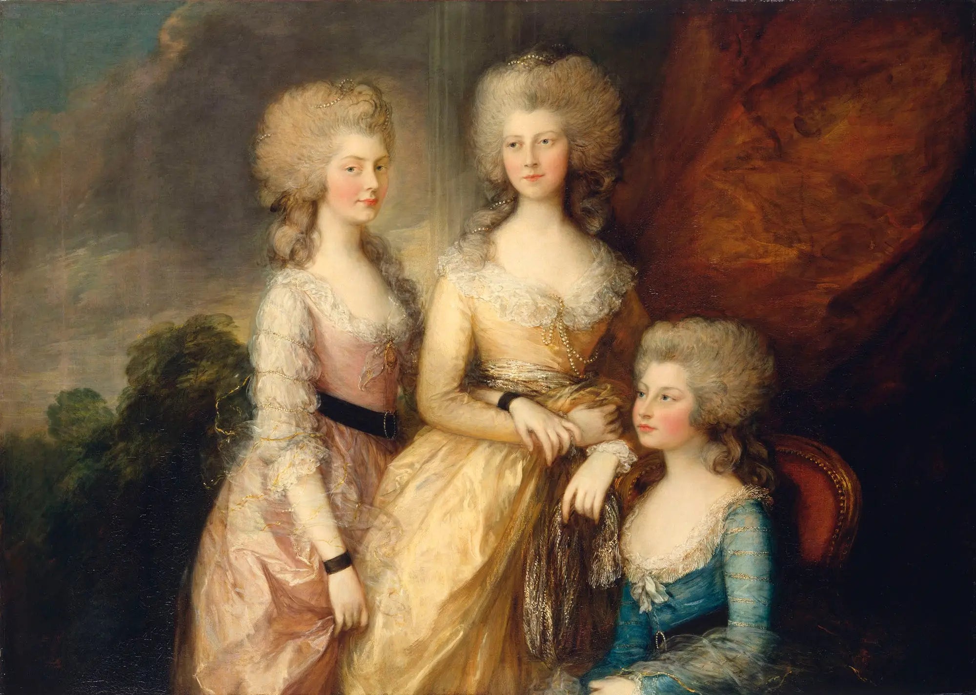 Les Trois Princesses aînées - Thomas Gainsborough image 1 copie peinte à la main à l’huile