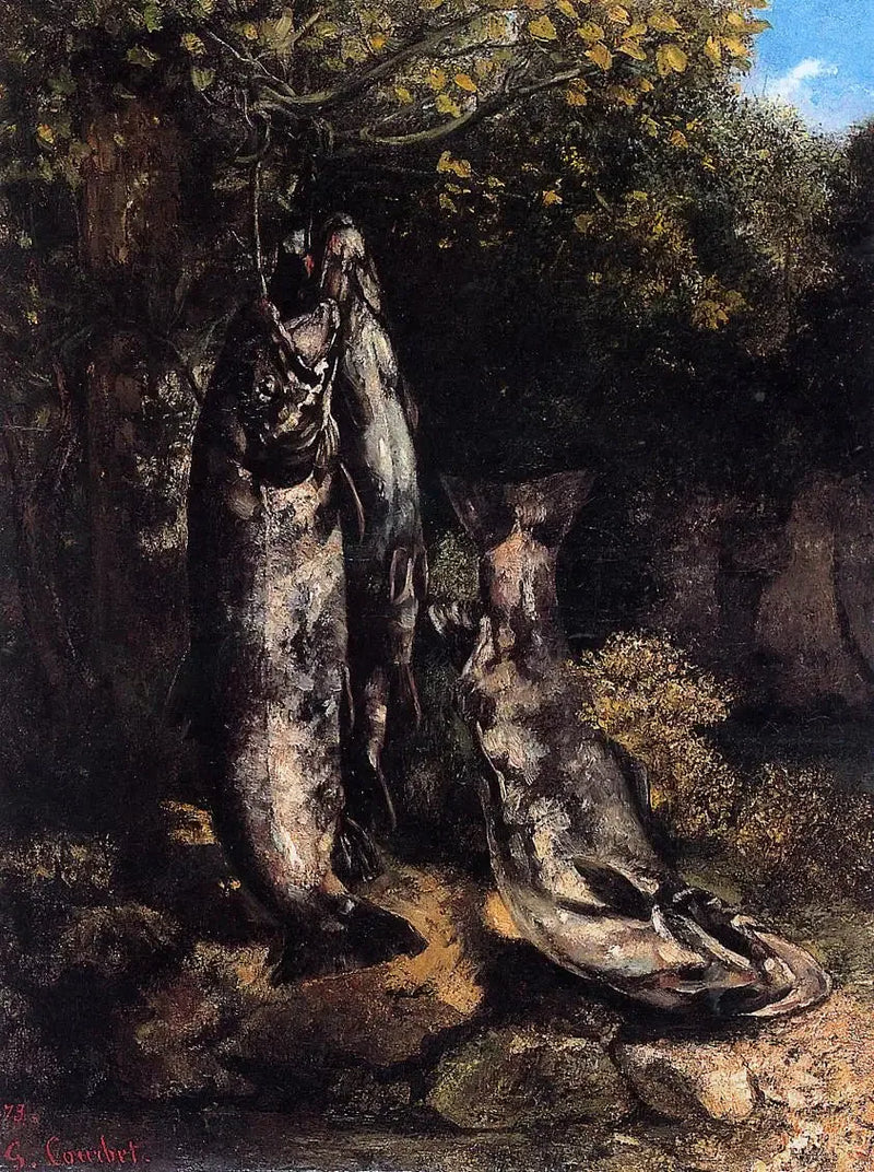 Louen kolme taimenta - Gustave Courbet