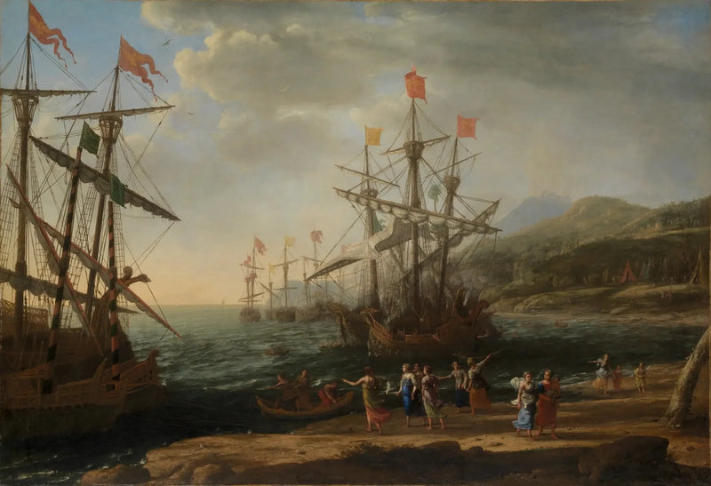 Troijalaiset polttavat laivastonsa - Claude Lorrain