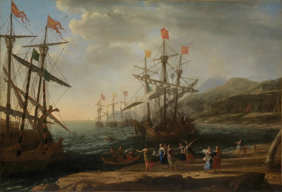 Troijalaiset polttavat laivastonsa - Claude Lorrain