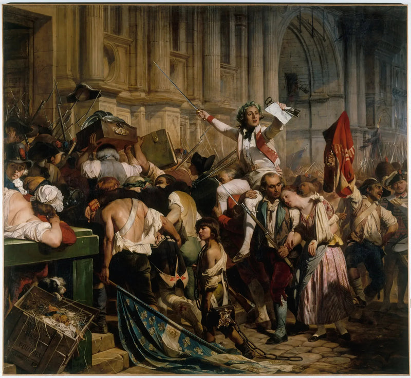 Bastillen voittajat kaupungintalon edessä, 14. heinäkuuta 1789 - Paul Delaroche