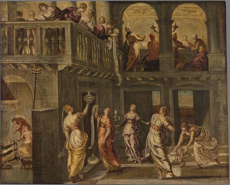 Viisaat neitsyet ja hullut neitsyet - Jacopo Tintoretto