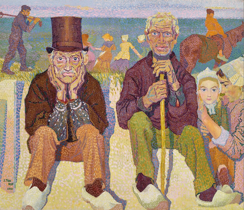 Vanhat miehet meren rannalla - Jan Toorop