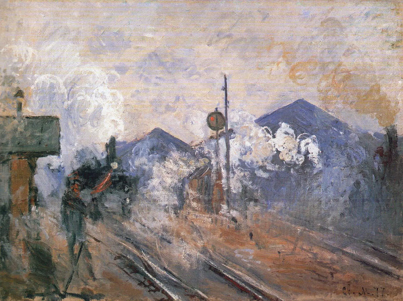 Raiteet Saint-Lazaren aseman ulkopuolella - Claude Monet