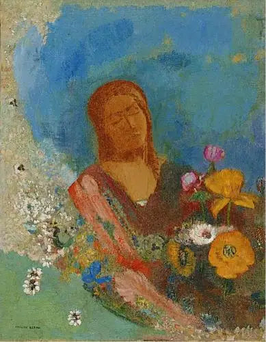 Silmät suljettuina - Odilon Redon