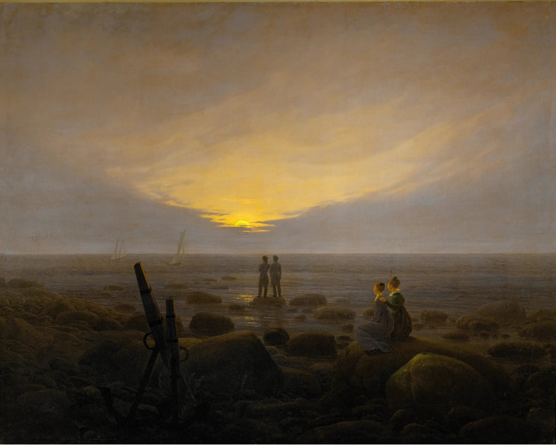 Kuun nousu merellä - Caspar David Friedrich