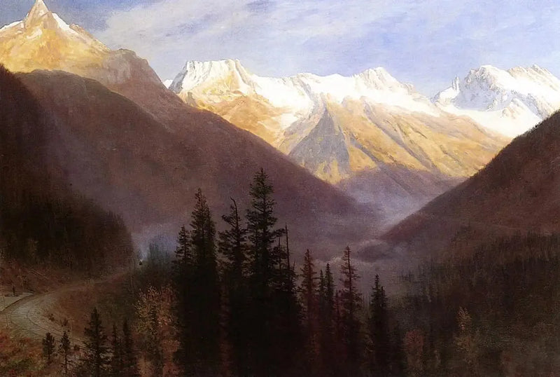 Auringonnousu Glacier Stationilla - Albert Bierstadt