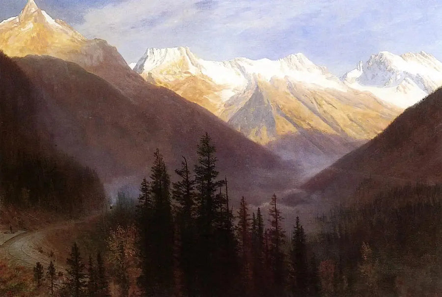 Auringonnousu Glacier Stationilla - Albert Bierstadt
