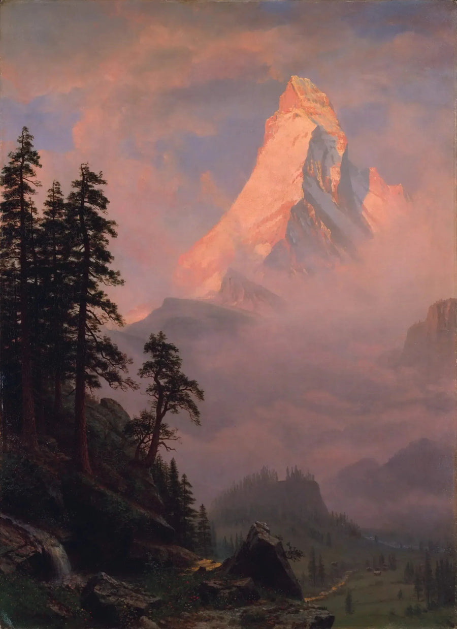 Auringonnousu Matterhornin yli - Albert Bierstadt
