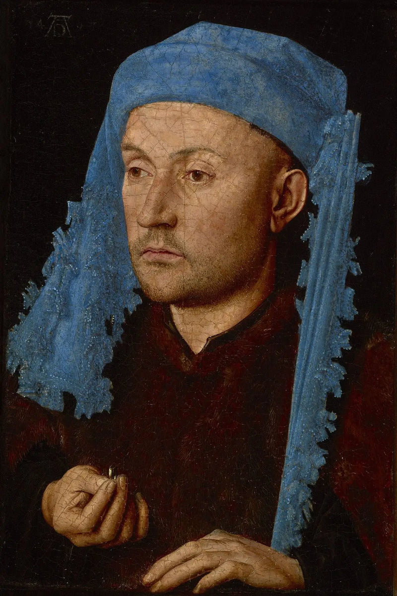 Sininen huppupäinen mies - Jan van Eyck