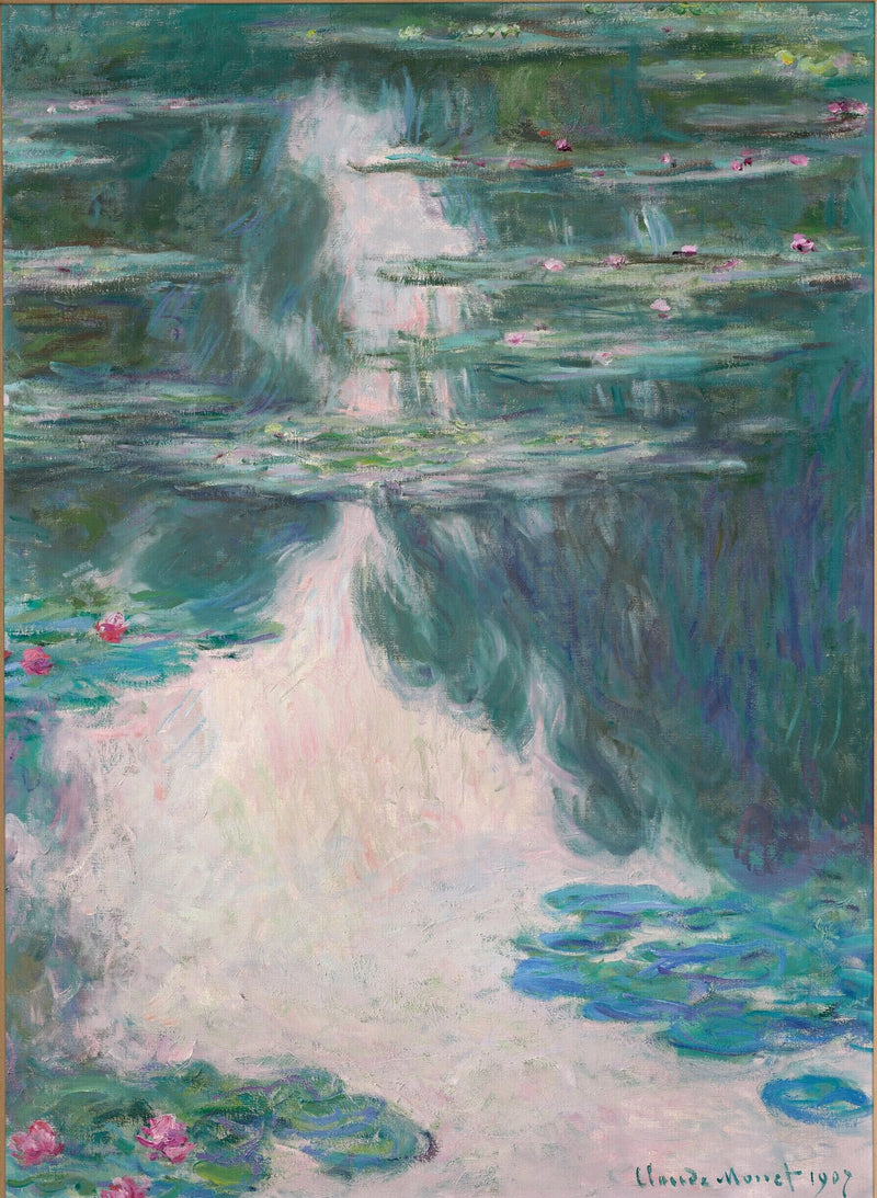 Vesililjat, harmaa sää W1708 - Claude Monet