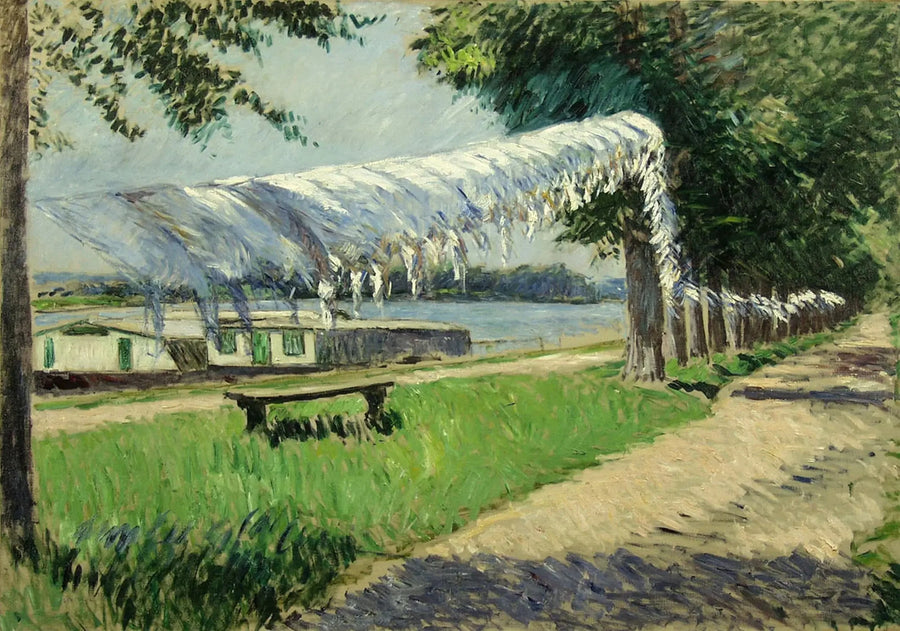 Kuivausliina Seine-joen rannalla, Petit Gennevilliers - Gustave Caillebotte