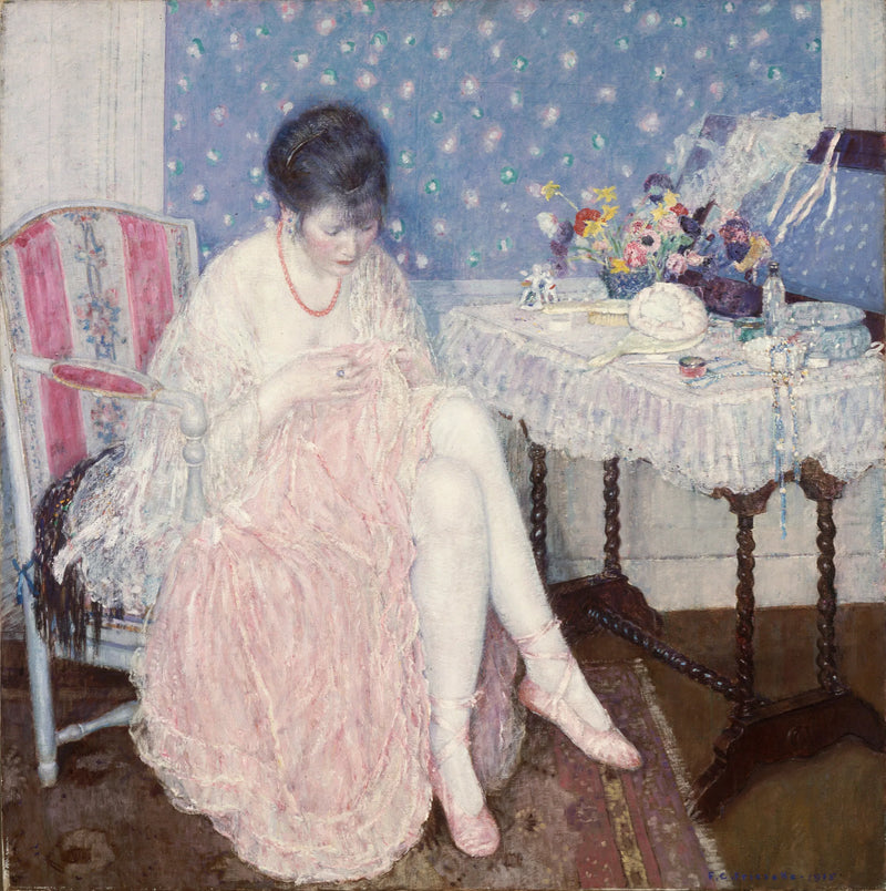 Revitty alusvaatteet - Frederick Carl Frieseke