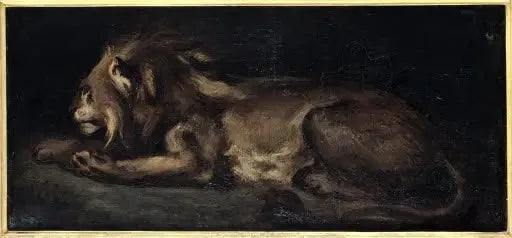 Makuuva lion - Eugène Delacroix