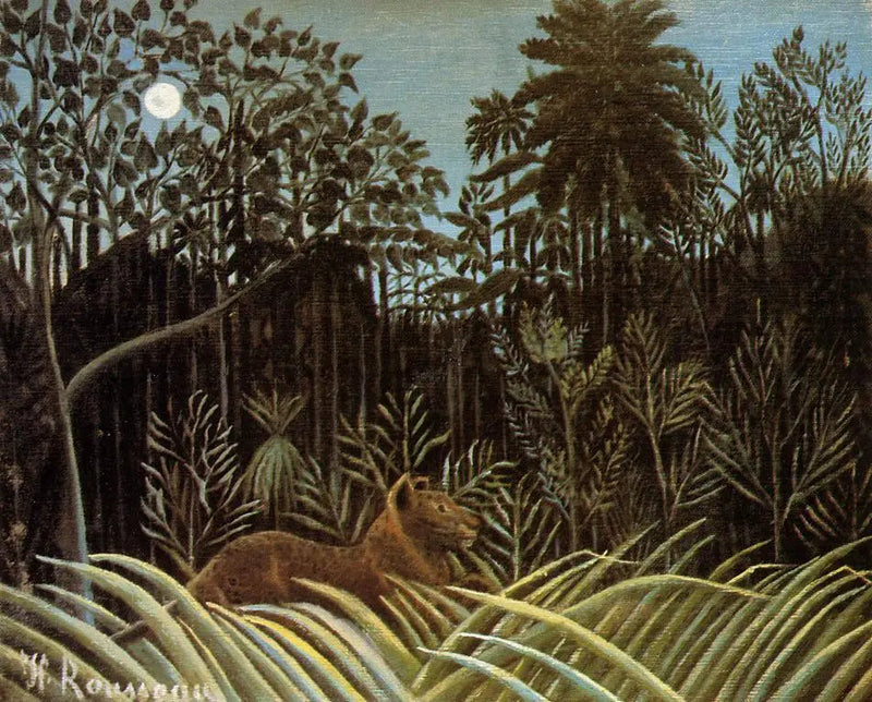 Leijona viidakossa - Henri Rousseau