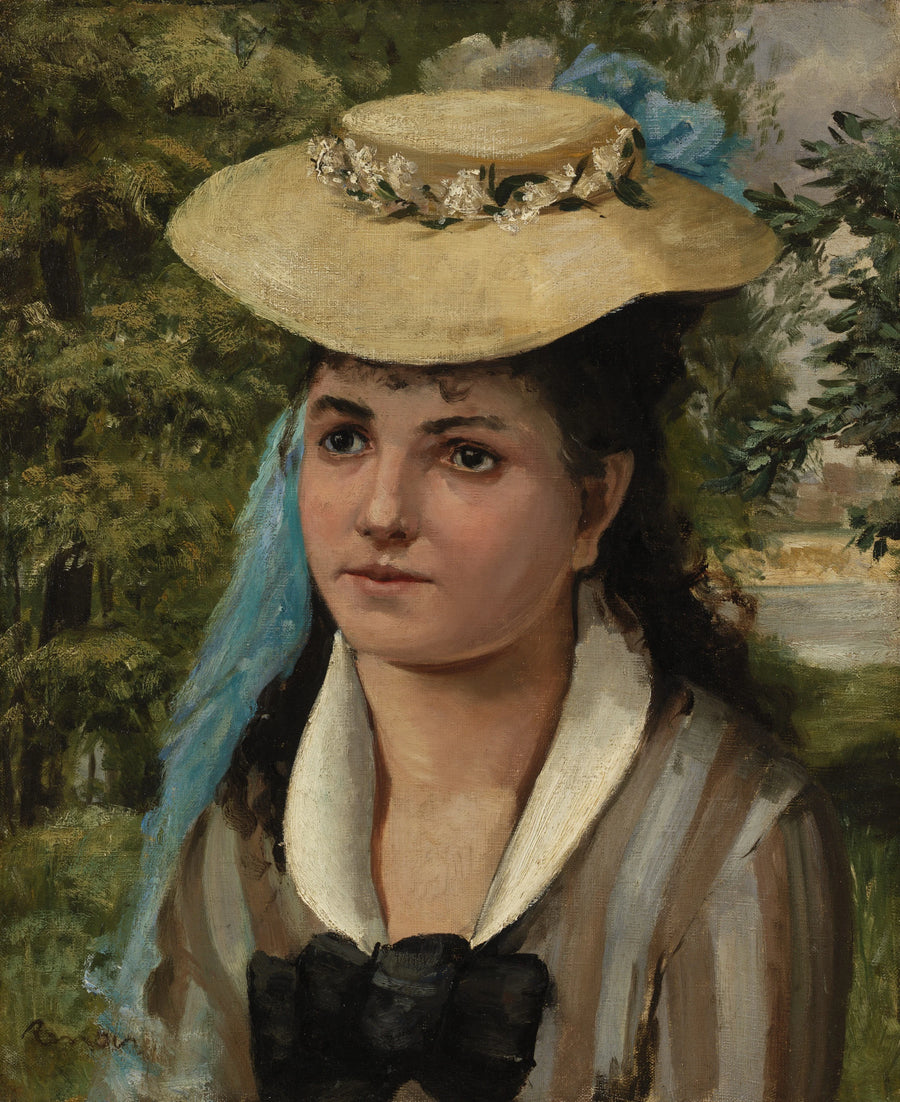 Olkihatullinen Lise (Nuori tyttö olkihatussa) - Pierre-Auguste Renoir